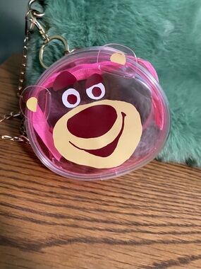 HTF Lotso-Love Bear Toy Story Miniso Coin Purse Keychain